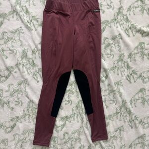 Kerrits Kids Leggings - Burgundy and Black